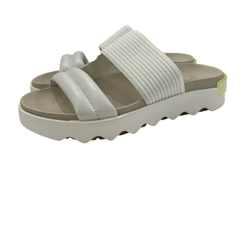 Sorel Vibe Slide Chunky Sandals in Sea Salt Size 8.5